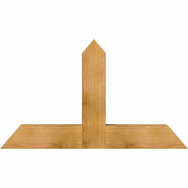 Ekena Millwork Portland Rough Sawn Timber Gable Bracket, Western Red Cedar, 48"W x 28"H x 6"D x 6"F, 14/12 Pitch GBW048X28X0606POR00RWR - main
